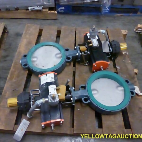 Lot of (2), 10”  Butterfly Valves w/Actuators, UNUSED
