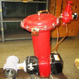MASONEILAN LESLIE 3 INCH CAMFLEX ROTARY CONTROL VALVE WITH ACTUATOR AND POSITIONER, UNUSED.