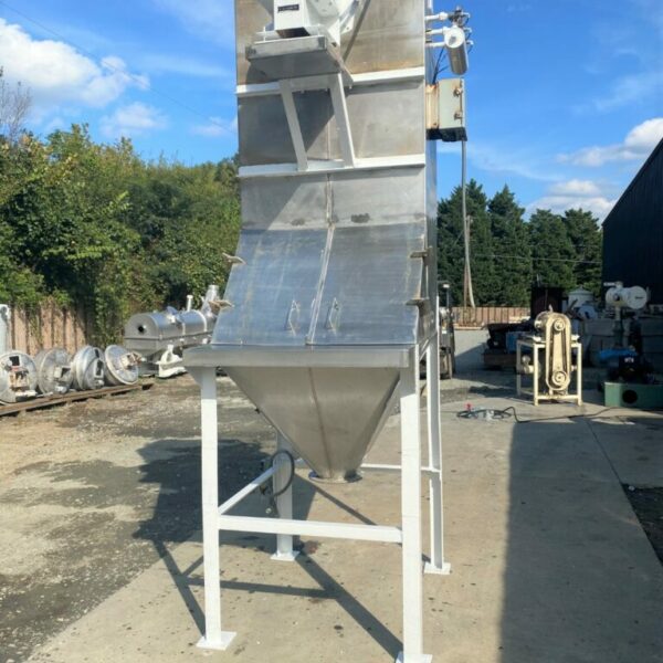 C.P. ENVIRONMENTAL STAINLESS STEEL BAG DUMP STATION WITH DUST COLLECTOR AND FAN
