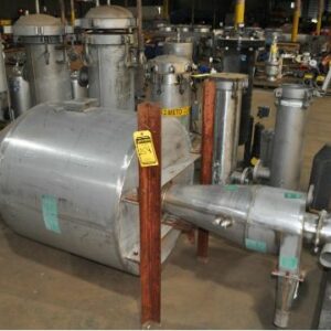 STAINLESS STEEL CONE BOTTOM FEED HOPPER WITH STAINLESS CYCLONE SEPARATOR