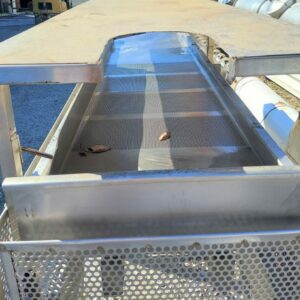 24" X 78" LONG VIBRATORY SCREENER-CONVEYOR WITH 1/8" PERFORATED HOLES