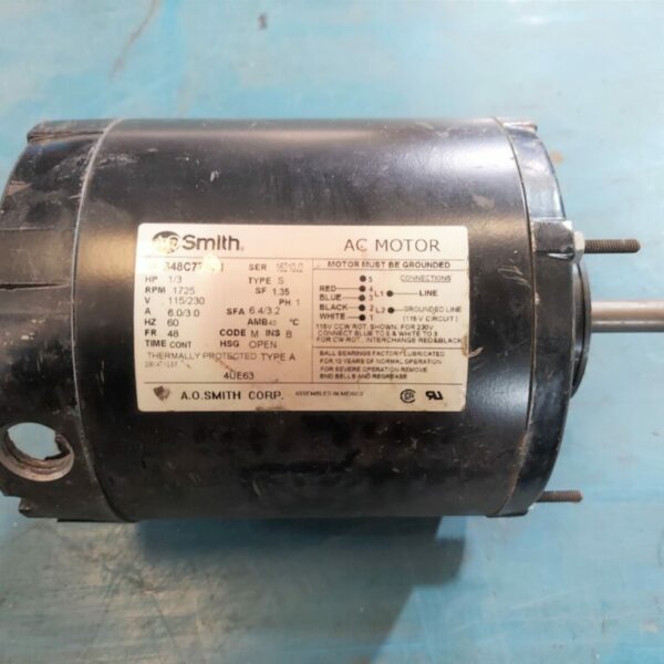 0.33 HP A.O. SMITH CORP. AC MOTOR