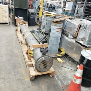 12” DIA X 12’ LONG (APPROX) LARGE SHELL AND TUBE HEAT EXCHANGER