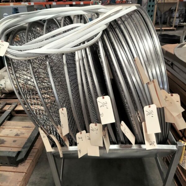 APPROXIMATELY LOT OF 20, 48” SIFTER SCREENS (ALL SQUARE WEAVE WIRE) (PRICED EACH)