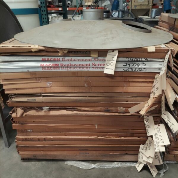 ITEM 1981: INVENTORY OF APPROXIMATELY 50, 48” ROUND SWECO, MIDWESTERN, SIFTER SCREENS, PRICED EACH