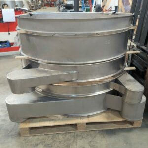 48” ROUND STAINLESS SWECO SCREENER DECKS AND ONE 36” SCREENER COVER. PRICED EACH