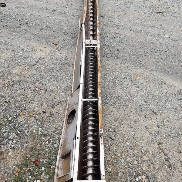 6" X 15’ STAINLESS STEEL SCREW CONVEYOR WITH 1 HP DRIVE