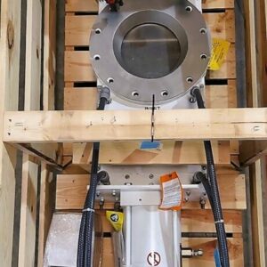12 INCH VORTEX QUANTUM KNIFE GATE VALVE WITH PNEUMATIC CYLINDER AND AIR TANK