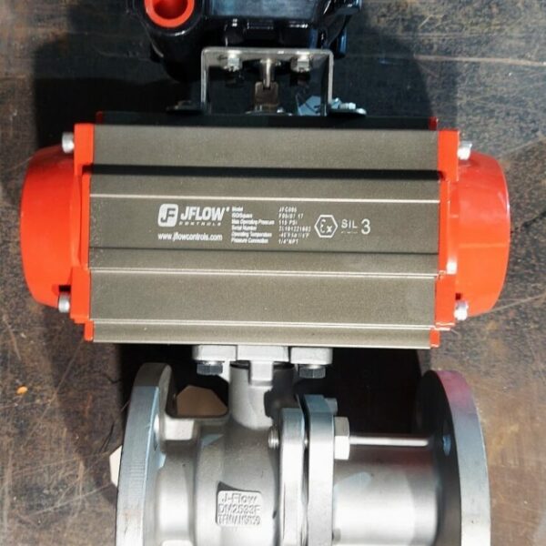 1 ½ IN. JFLOW CONTROLS STAINLESS STEEL BALL VALVE WITH ACTUATOR