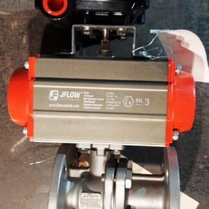 1 INCH JFLOW CONTROLS FLANGED STAINLESS STEEL BALL VALVE WITH ACTUATOR
