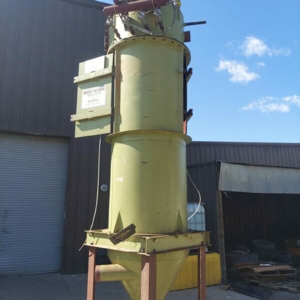 160 SQUARE FOOT MIKROPUL PULSE JET DUST COLLECTOR. CARBON STEEL CONSTRUCTION.