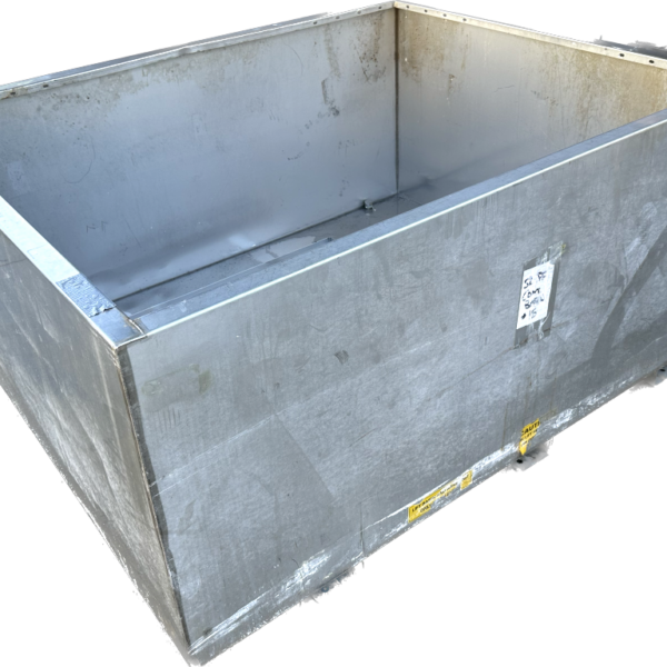 2098 GALLON (85 CU FT) STAINLESS TANK CATCH BASIN / TOTE WITH FORKLIFT POCKETS
