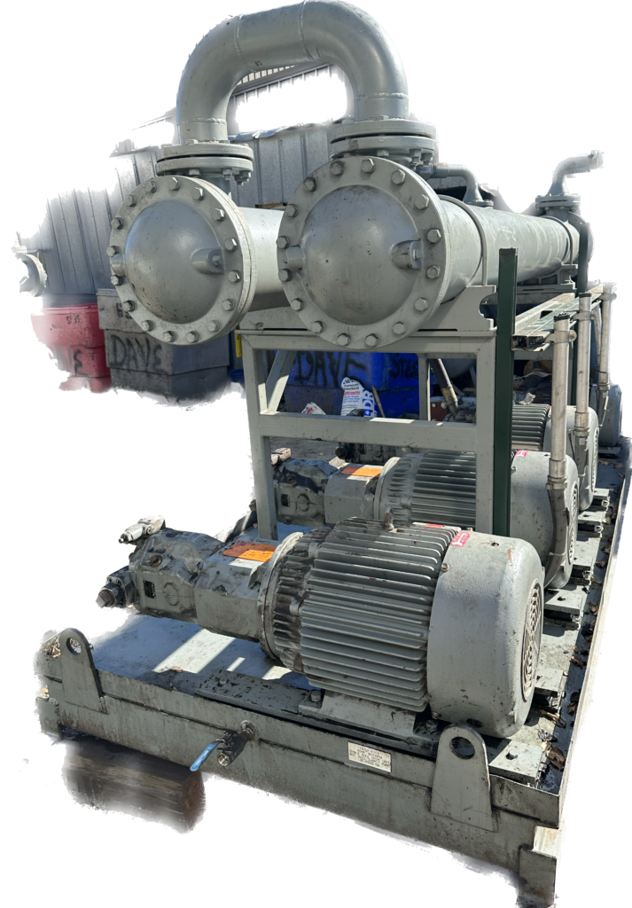 50 HP HYDRAULIC POWER PUMP SKID WITH FOUR 50 HP HYDRAULIC CIRCULATING PUMPS AND TWO HEAT