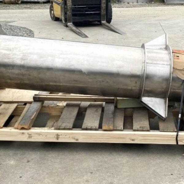 18” DIAMETER X 11’-6” TALL VERTICAL 304 STAINLESS STEEL SHELL AND TUBE CONDENSER
