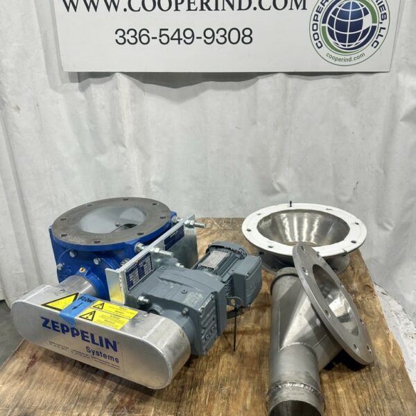 ITEM 2659: 8” ZEPPELIN SYSTEMS ROTARY AIRLOCK STAINLESS STEEL ROTOR, CAST IRON BODY, USED ITEM RV5114