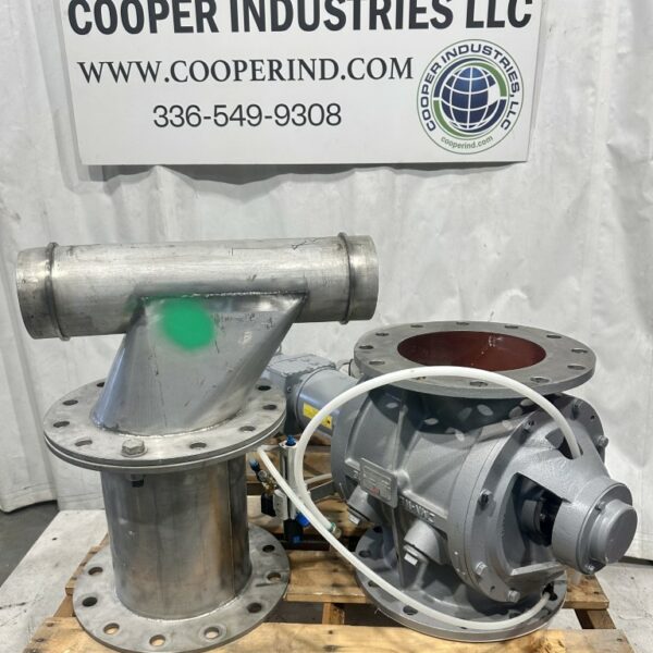 ITEM 2670: 10” DIAMETER DMN WESTINGHOUSE ROTARY AIRLOCK MODEL AL-250-1 USED STAINLESS STEEL ROTOR; CAST IRON BODY