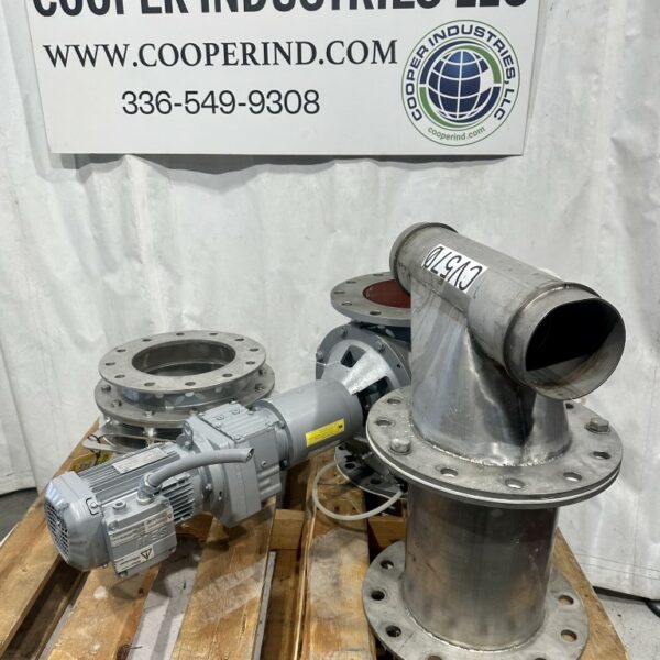 ITEM 2670: 10” DIAMETER DMN WESTINGHOUSE ROTARY AIRLOCK MODEL AL-250-1 USED STAINLESS STEEL ROTOR; CAST IRON BODY