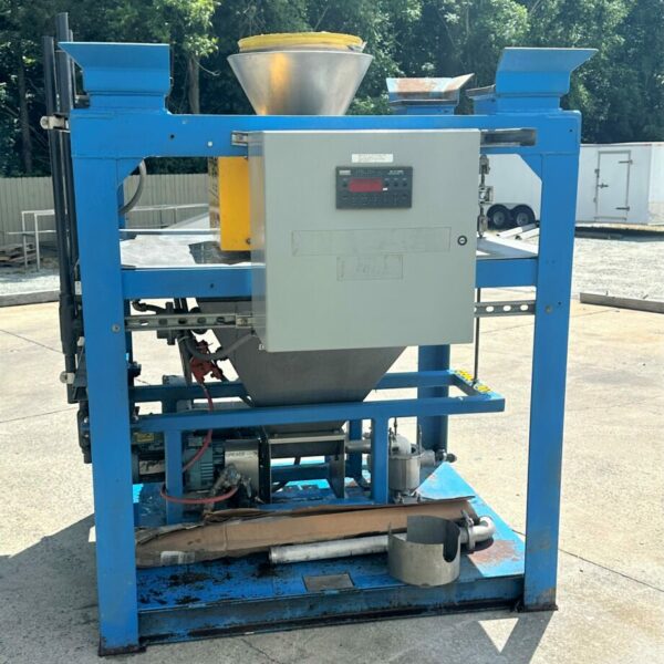 ITEM 1768: TOTE BIN / BULK BAG UNLOADER W/ STAINLESS STEEL SCREW FEEDER AND ROTARY VALVE AND DEWEIGH HOPPER WITH  PNEUMATIC CONVEY SYSTEM