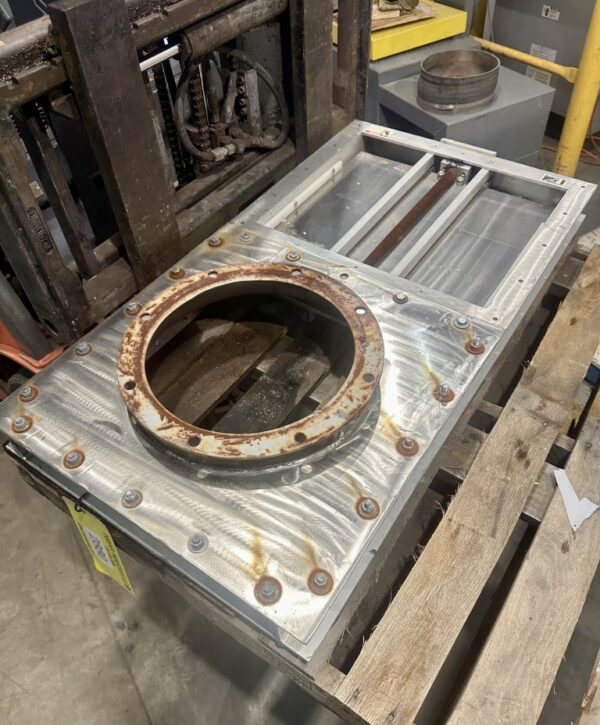 ITEM 2880: 18” SALINA VORTEX KNIFE GATE NO CYLINDER STAINLESS