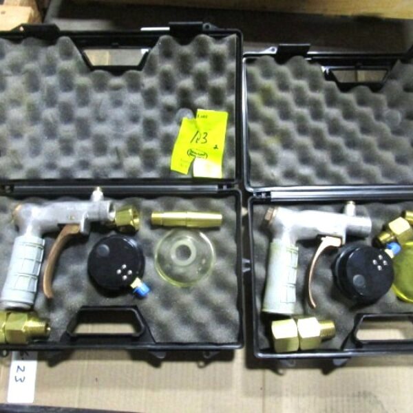 ITEM 2934:  (2) CONCO SYSTEMS INC. 1" Aluminum Water Gun Model WGCA11 w/Case   BRASS PRESSURE TAPERED NOZZLE / GUN