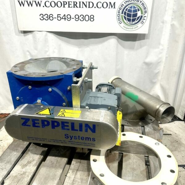 ITEM 2644: 13” ZEPPELIN TYPE A1320/21.8GC-II ROTARY AIRLOCK CARBON BODY STAINLESS ROTOR USED