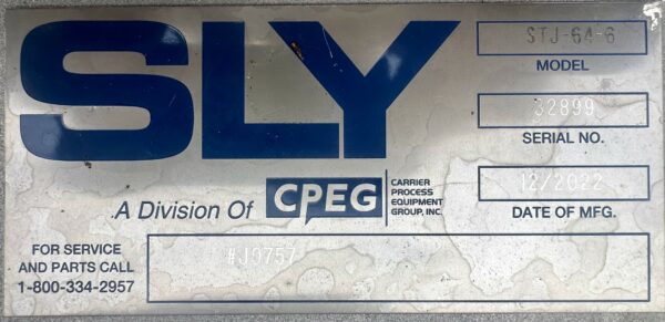 ITEM 2923-1:   217 SQ. FT. UNUSED STAINLESS SLY DUST COLLECTOR MODEL STJ-64-6 - Image 8