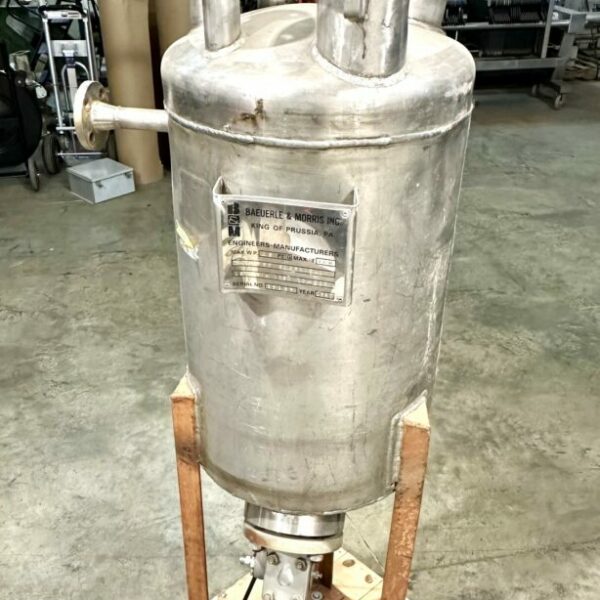 ITEM 16537: Used 20 gallon 316L Stainless Steel Vertical Mixing Vessel Tank