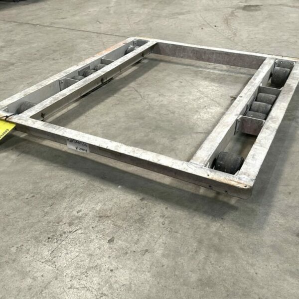 ITEM 2920: BROOKS & PERKINS INC. 42" X 48", 8000 LBS. CAPACITY 10 ROLLER MACHINERY MOVER PALLET DOLLY