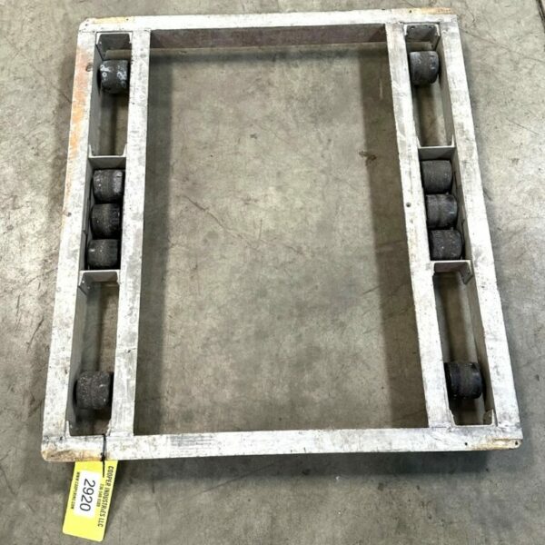 ITEM 2920: BROOKS & PERKINS INC. 42" X 48", 8000 LBS. CAPACITY 10 ROLLER MACHINERY MOVER PALLET DOLLY