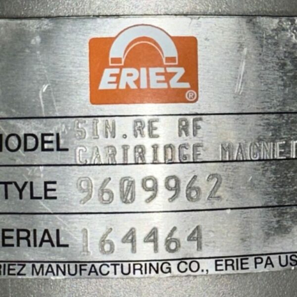 ITEM 2548:   5” ERIEZ MODEL 5 IN RE RF RARE EARTH CARTRIDGE BULLET TYPE MAGNET, STYLE 9609962