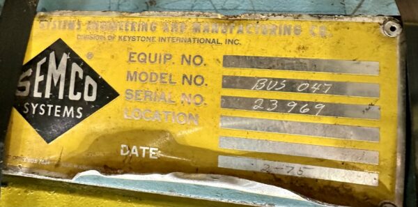 ITEM 2958:  50 HP EXCELSIOR SUTORBILT GARDNER DENVER SEMCO SYSTEM BLOWER PACKAGE MODEL # BUS 047 GAHMBLA 8ML U23167 1575 - Image 17