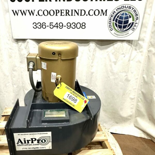 ITEM 1698:  10 HP AIR PRO FAN: 2500 CFM AT 12" S.P.