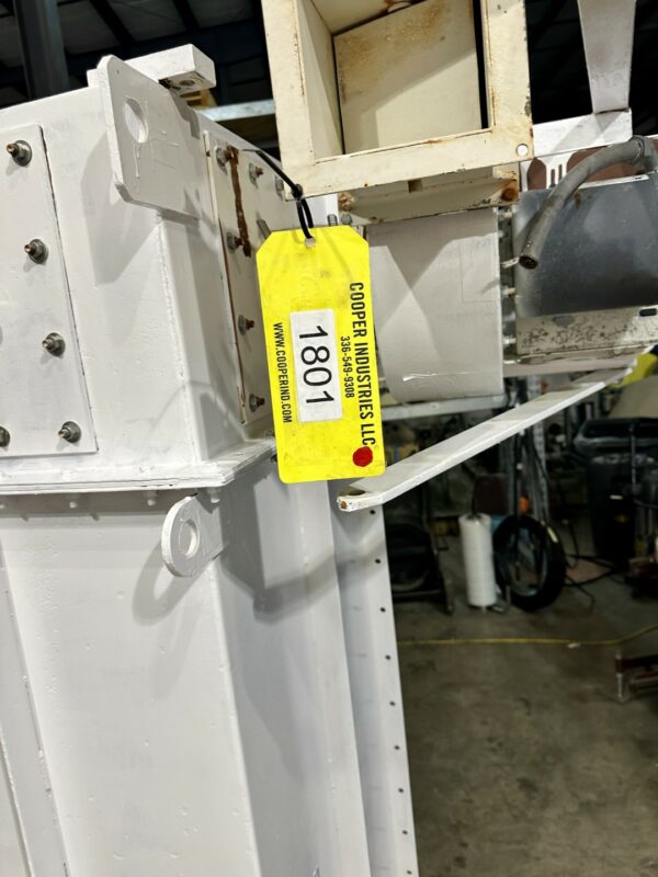ITEM 1801:   100 SQUARE FOOT FILTER AREA BUHLER HORIZONTAL MOUNTED BIN VENT FILTER, PULSE JET CLEANING, WITH EXHAUST FAN - Image 11