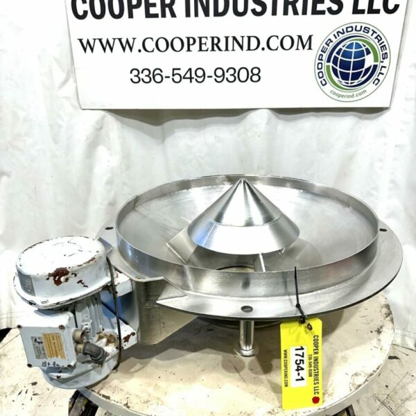 ITEM 1754-1: 30”  AZO STAINLESS STEEL BIN ACTIVATOR TYPE VIBRATIONSBODEN 800 B MD EX A212 STAINLESS USED