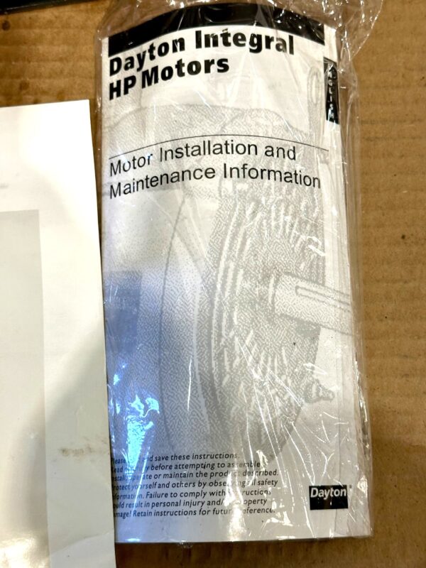 ITEM 3064: 10 HP DAYTON INVERTER DUTY MOTOR MODEL 4GYZ8 FRAME 215T;  UNUSED - Image 7