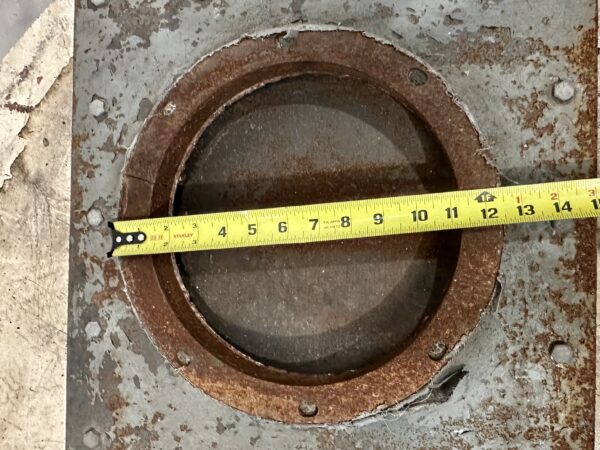 ITEM 2962:   14”x14” ABEL PNEUMATIC ROLLING BLADE KNIFE GATE CARBON STEEL USED - Image 12
