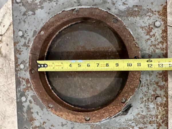 ITEM 2962:   14”x14” ABEL PNEUMATIC ROLLING BLADE KNIFE GATE CARBON STEEL USED - Image 13