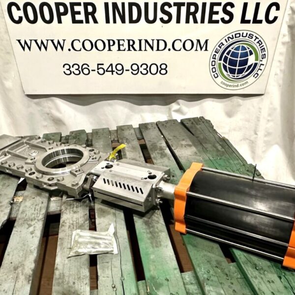 ITEM 3065:    6” STAFSJO STAINLESS PNEUMATIC KNIFE GATE