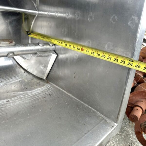 ITEM 3071: 10 CUBIC FOOT, 10 HP JOHN E SMITH AND SONS,   BUFFALO, NY TWIN SHAFT PADDLE BLENDER STAINLESS USED
