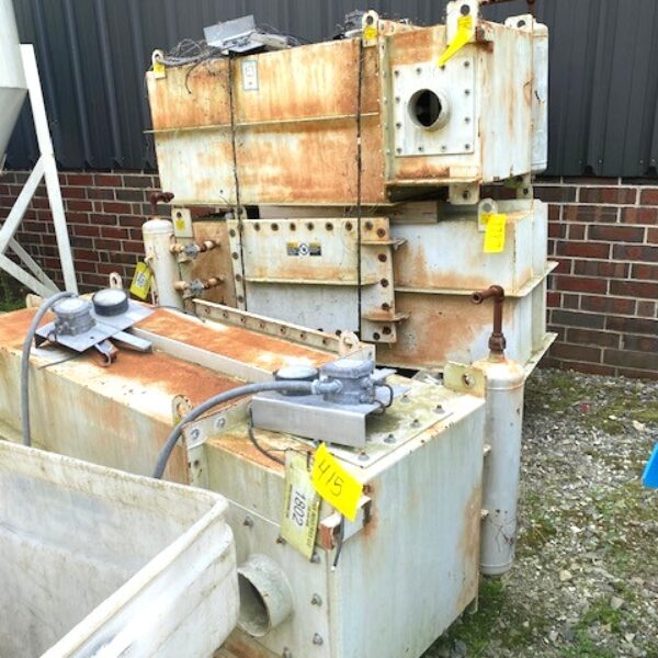 ITEM 1787, 1789, 1801: 58 SQUARE FOOT FILTER AREA BUHLER HORIZONTAL MOUNTED BIN VENT FILTERS, PULSE JET CLEANING