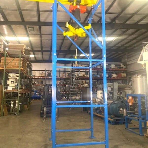 ITEM 2953: FLEXICON BULK BAG UNLOADER W/ 2 TON COFFING HOIST