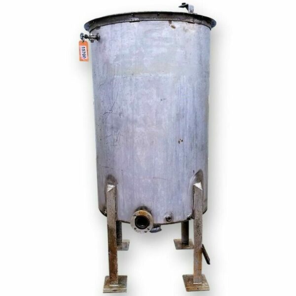 Used 500 GALLON STAINLESS STEEL TANK with Pipe Coils