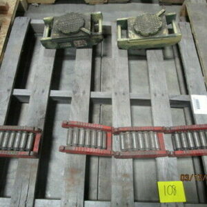 (4) HERCULES Machinery Rollers & (2) HILMAN 15 Ton Heavy Duty Steel Chain Roller